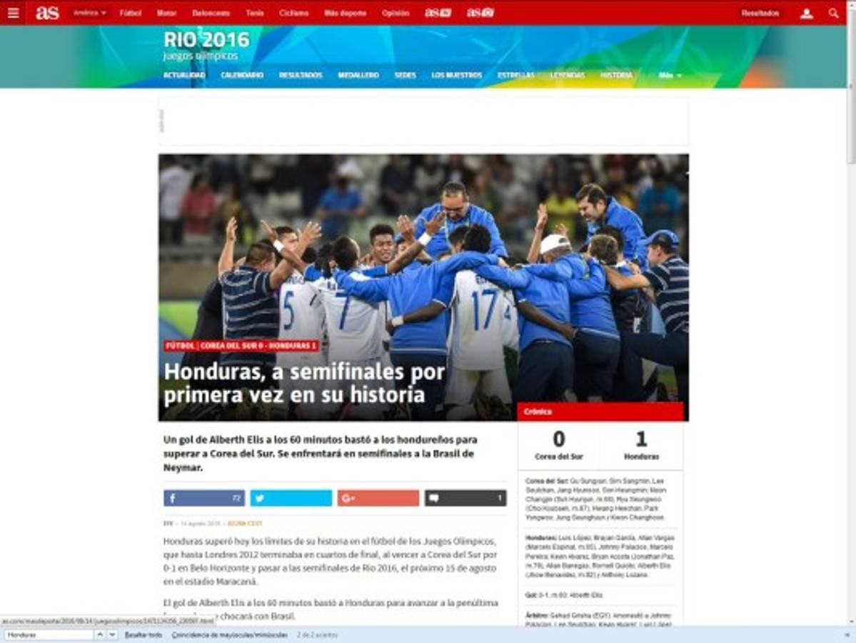 Prensa internacional destaca histórico pase de Honduras: 'De no creer'