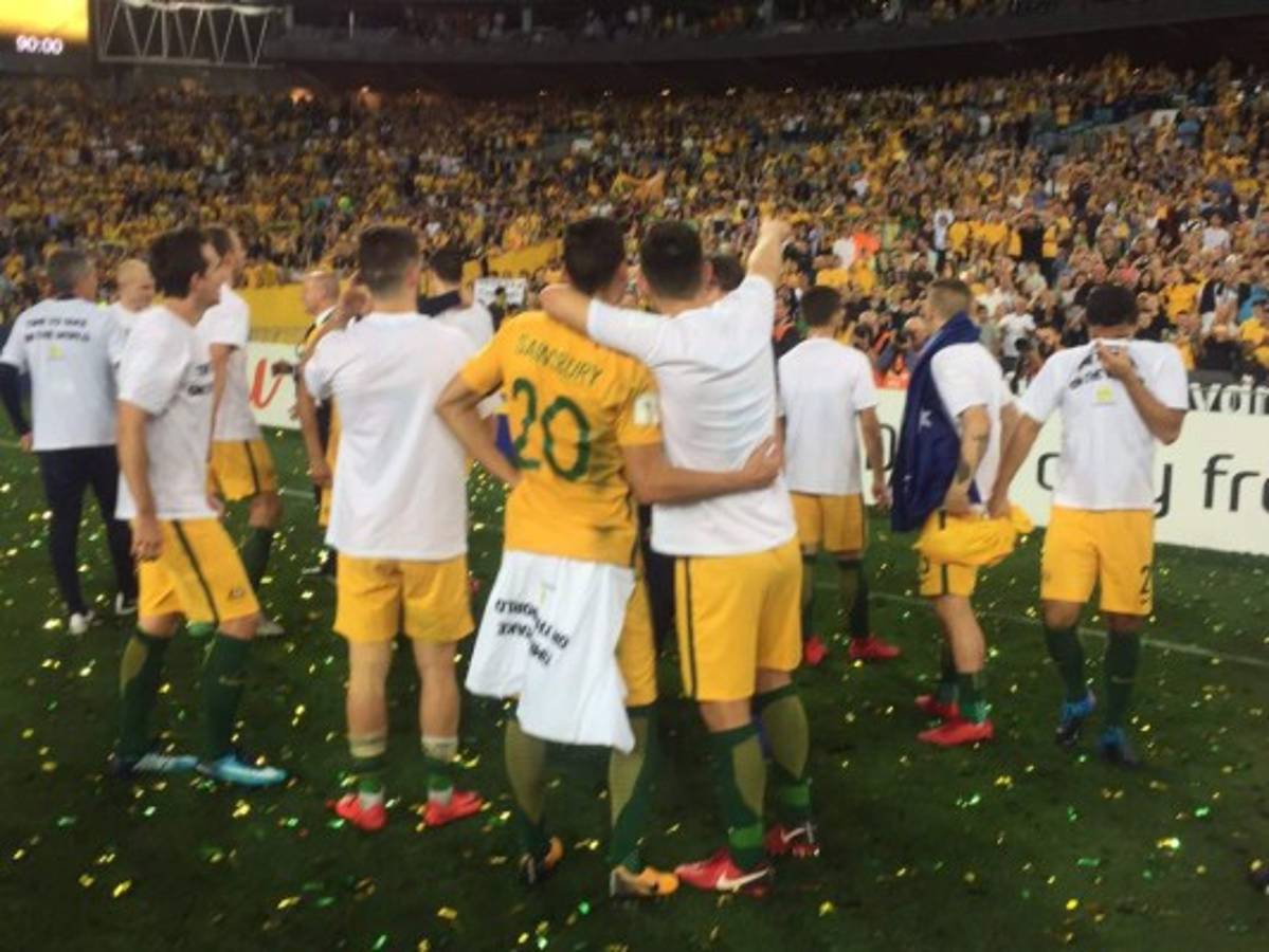 La otra cara de la moneda: Así festejó Australia el pase a Rusia 2018