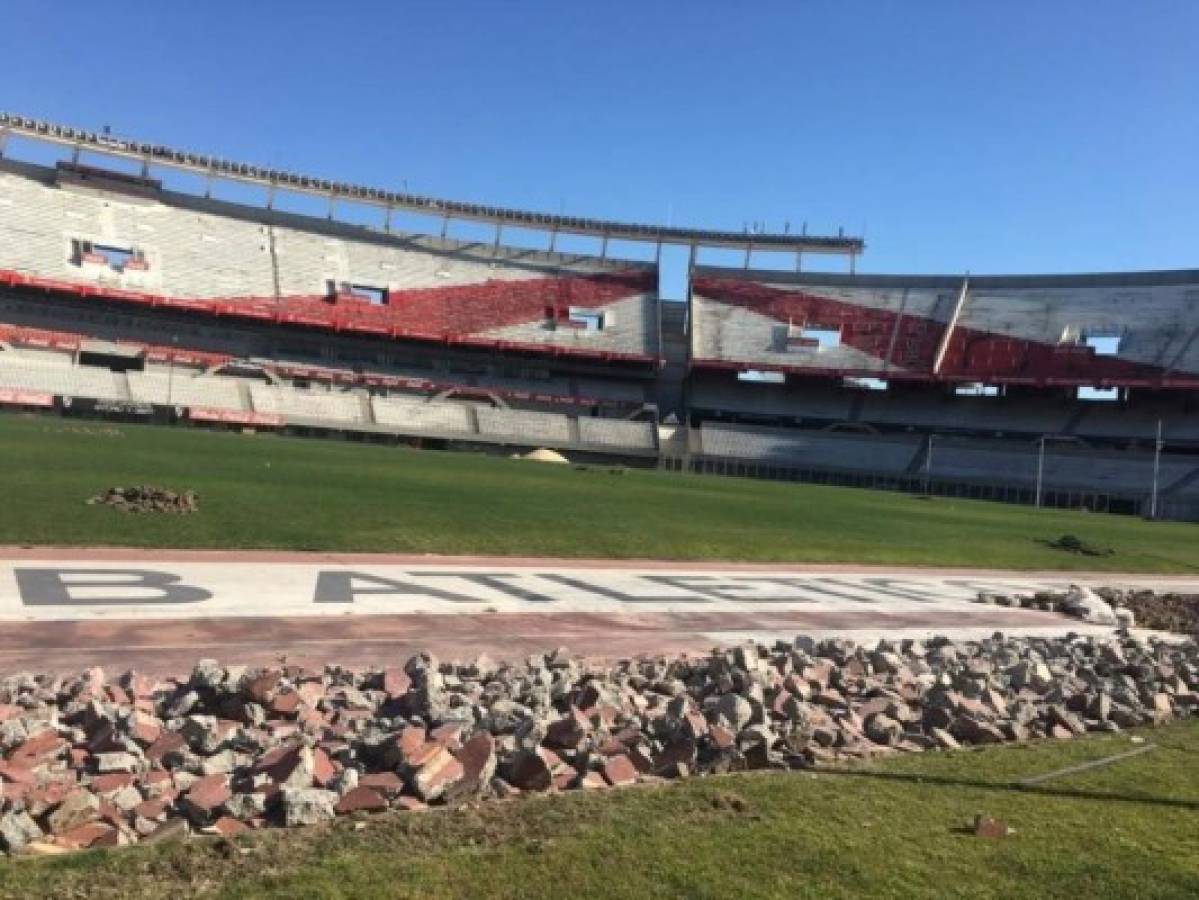 Como nunca lo habías visto: Así luce el estadio Monumental sin césped durante la remodelación