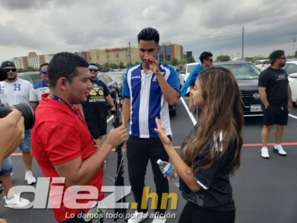 Un hondureño con una mexicana: Las bellas chicas que deslumbran en el State Farm Stadium