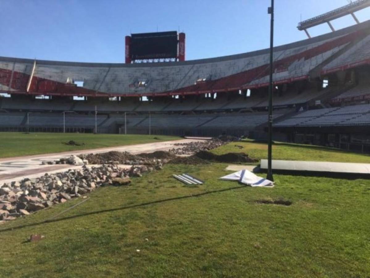 Como nunca lo habías visto: Así luce el estadio Monumental sin césped durante la remodelación