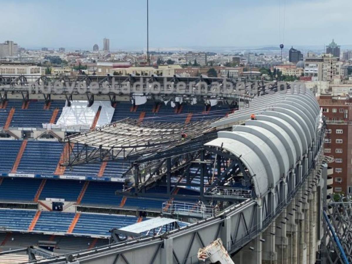 Como nunca lo habías visto: Así luce el Santiago Bernabéu sin césped durante la remodelación