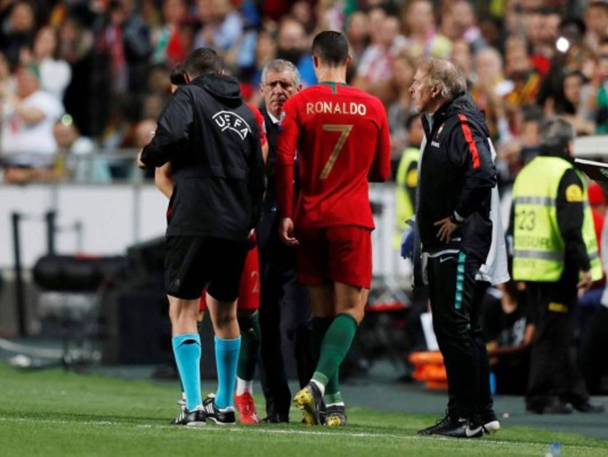 FOTOS: El dolor y frustración de Cristiano Ronaldo tras su lesión con Portugal