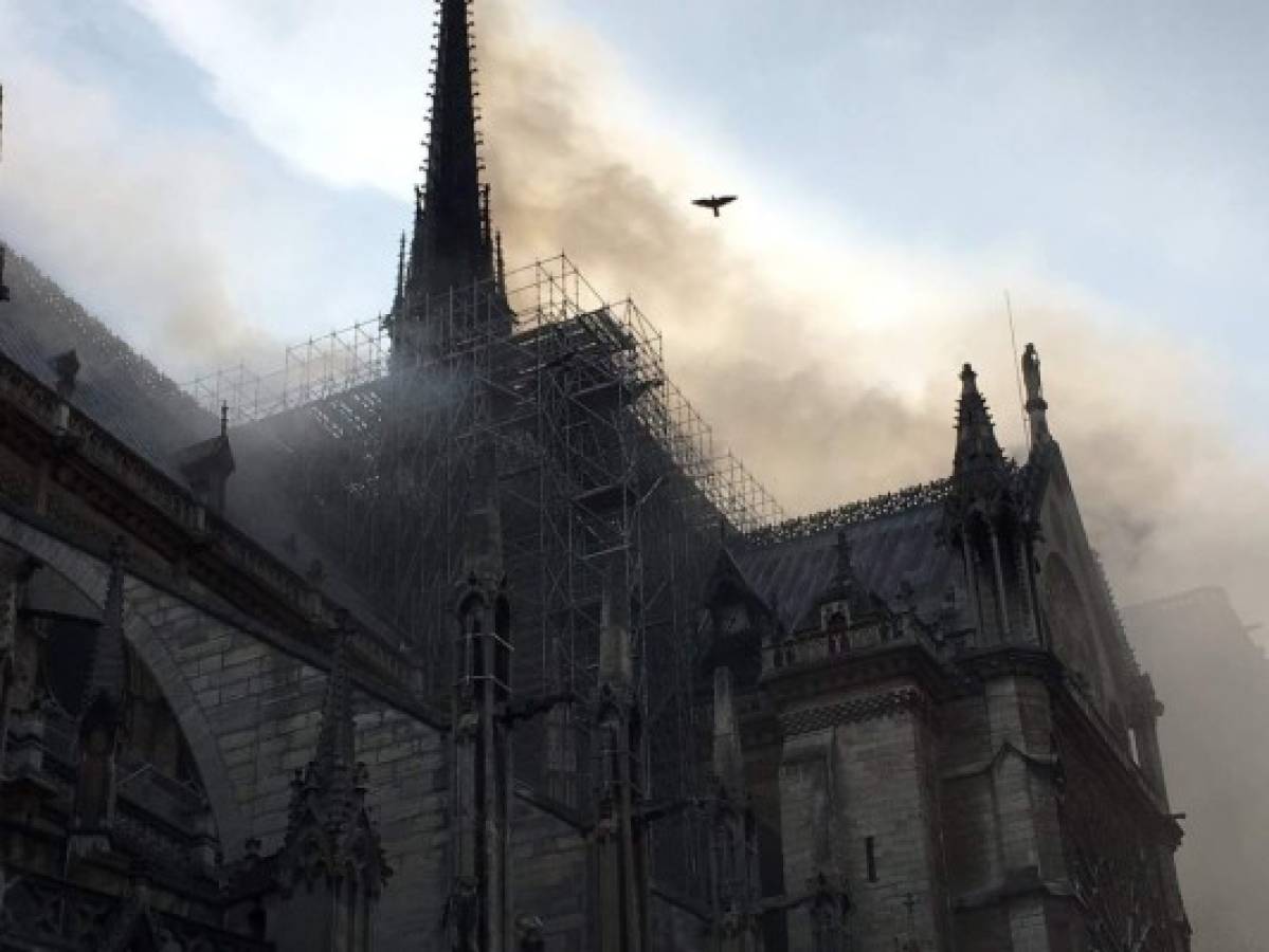 Tristes imágenes: Así agarró fuego la reconocida catedral de Notre Dame en París