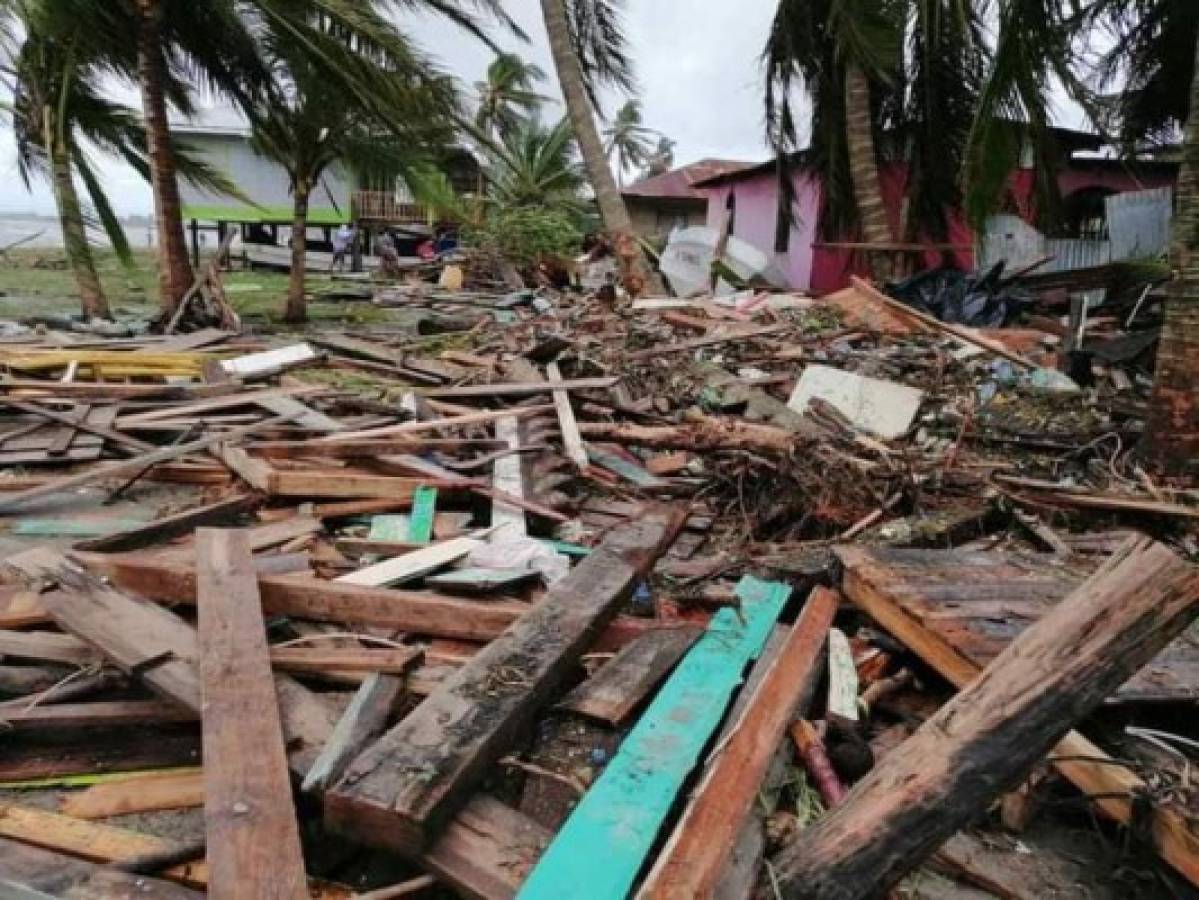 Desoladoras imágenes las que dejó el paso del Huracán Eta por el Caribe Norte de Nicaragua