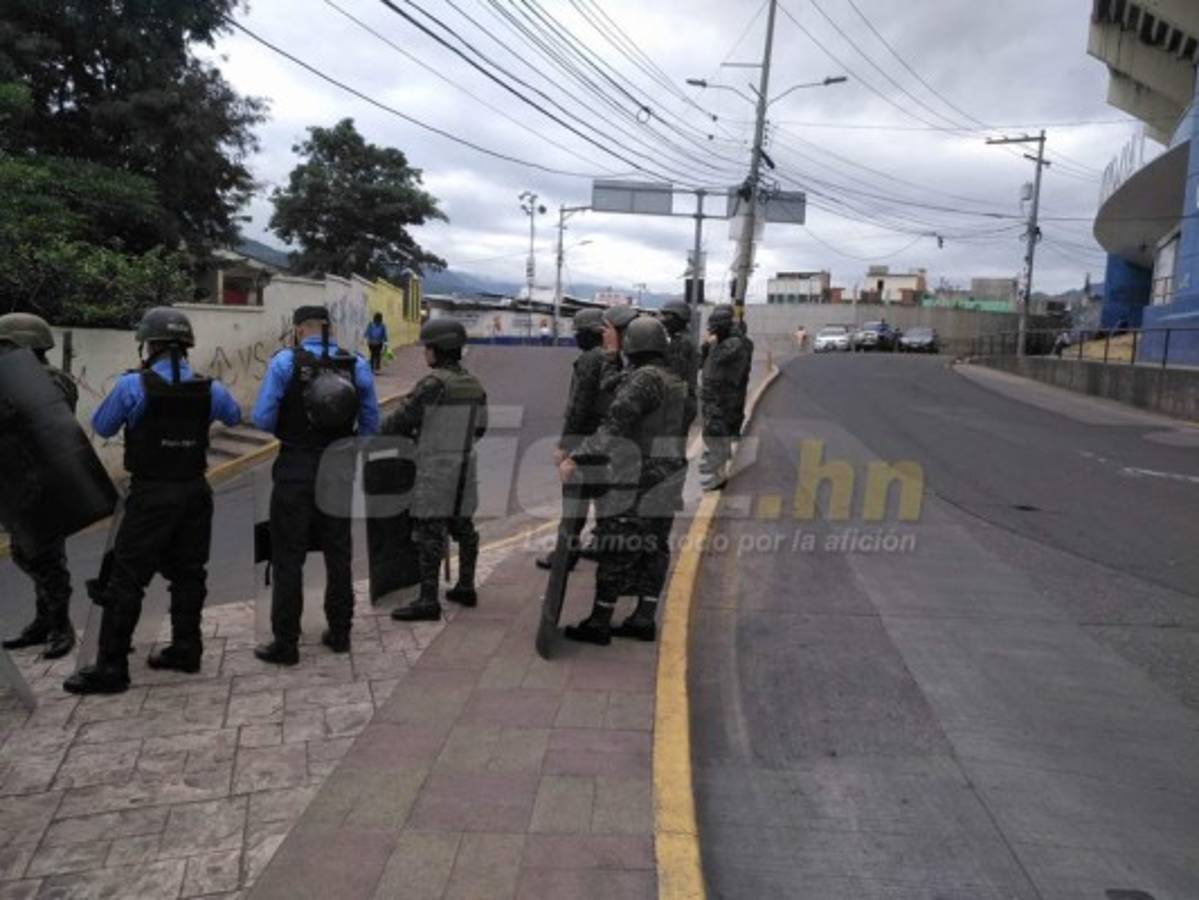 Así resguarda la policía el clásico de semifinal entre Olimpia y Motagua