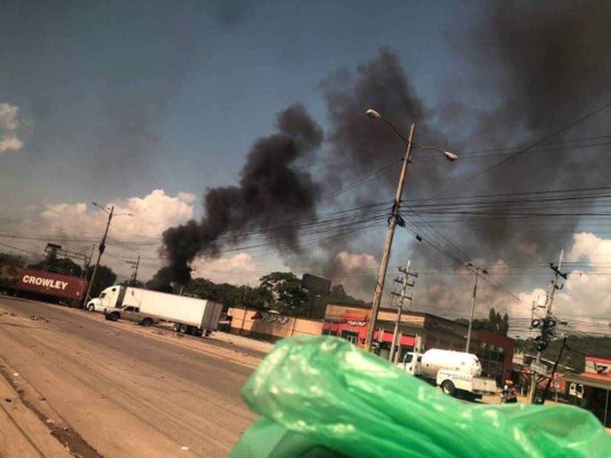 Las imágenes del sorpresivo paro de transporte en varias ciudades de Honduras