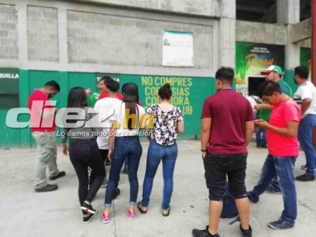 FOTOS: Largas filas y el Yankel se empieza a pintar de verde para el Marathón-Motagua