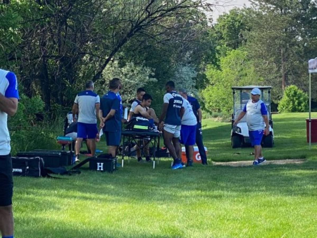 Último entreno de Honduras en Denver: charla entre Elis y Coito, competencia en el arco y, ¿Rivas lesionado?