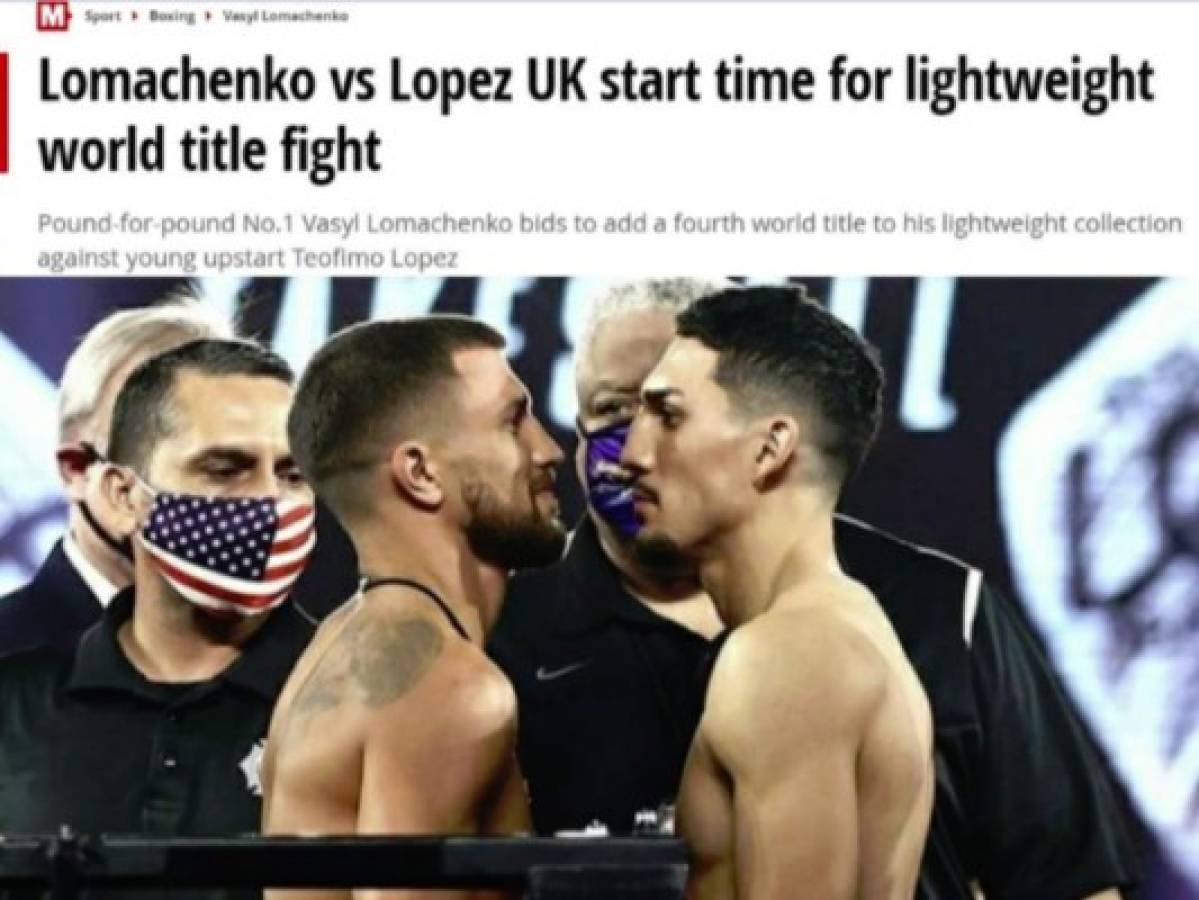 Tildan de 'indio' a Teófimo: Lo que dicen los medios internacionales sobre la pelea Lomachenko-López