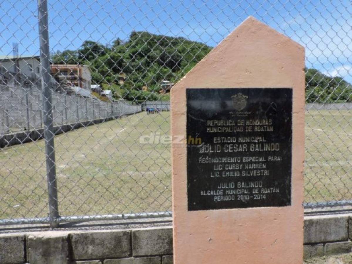 Así luce el estadio de Roatán tras los retoques para el Galaxy-Olimpia