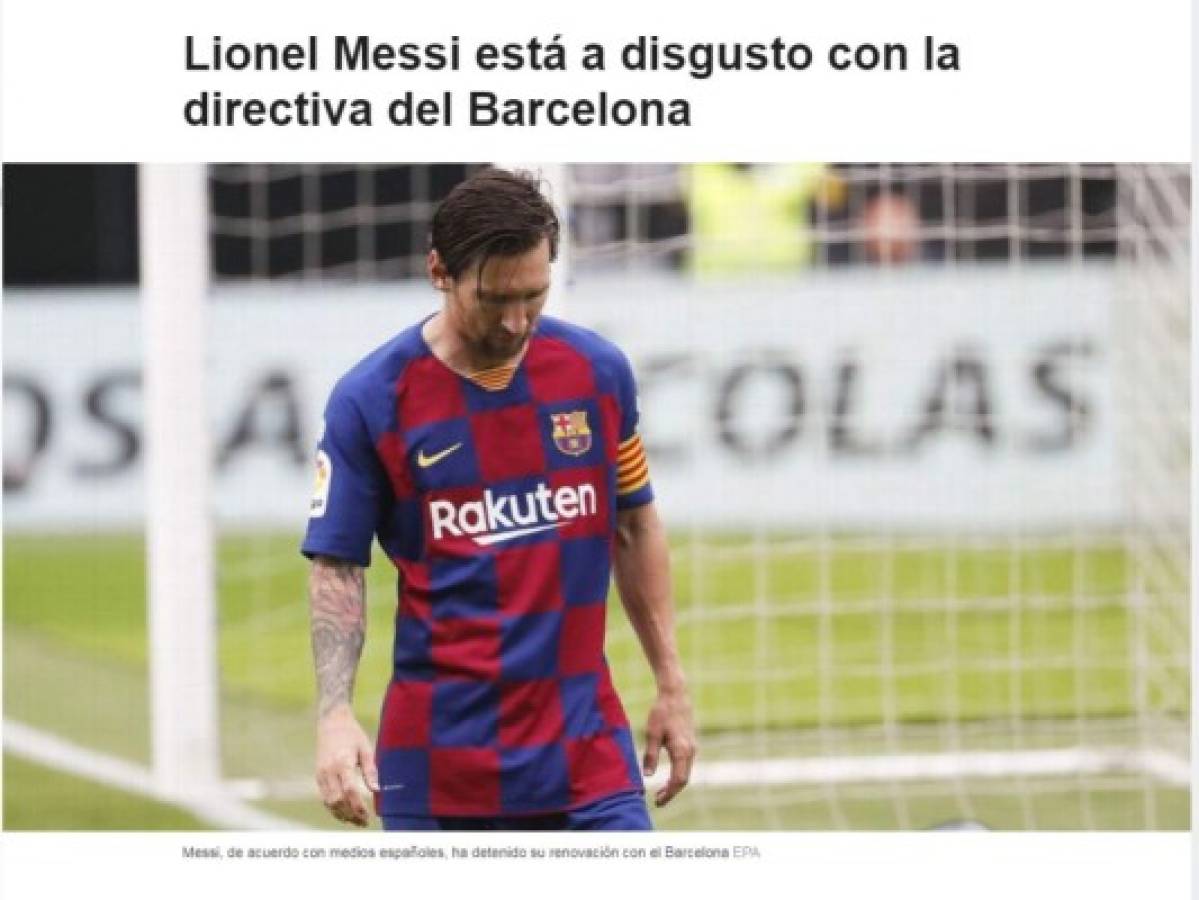 Las portadas en el mundo por la posible salida de Lionel Messi del FC Barcelona