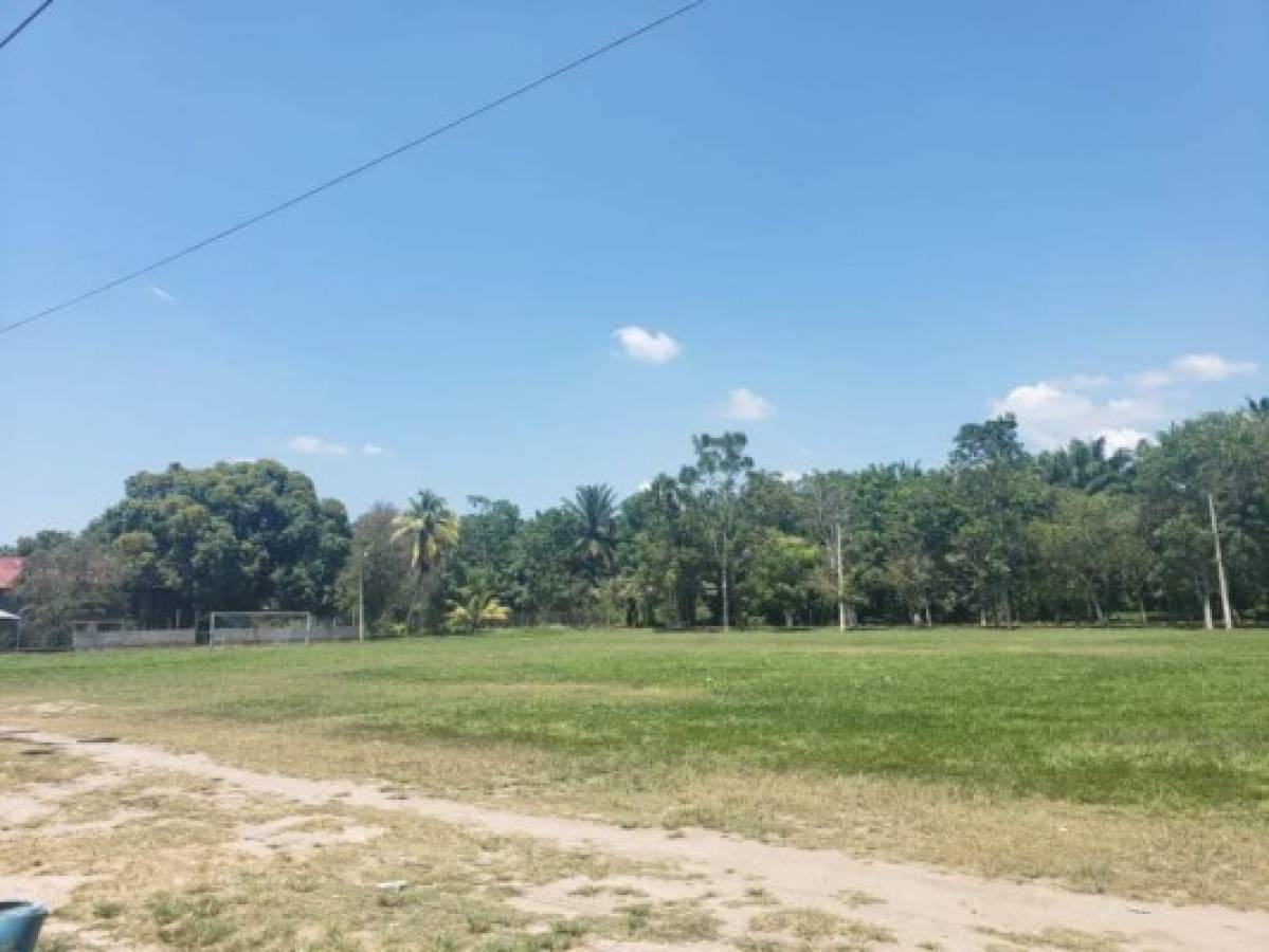 Así lucen las canchas de fútbol de los ex campos bananeros de El Progreso, Yoro