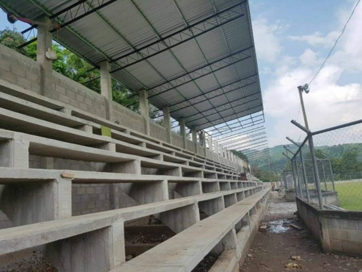 Así es el nuevo y moderno estadio que se construye en Orocuina, Choluteca