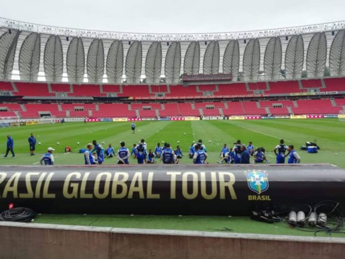 FOTOS: El entreno de Honduras en el Beira-Río previo al juego ante Brasil