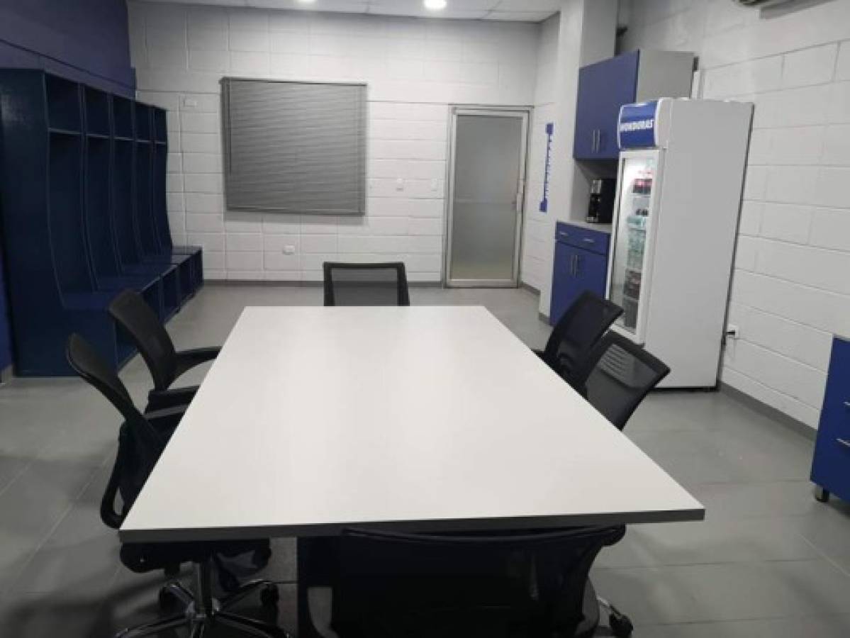 El lindo camerino que estrenará Honduras en el Olímpico; con cocina y sala de juntas