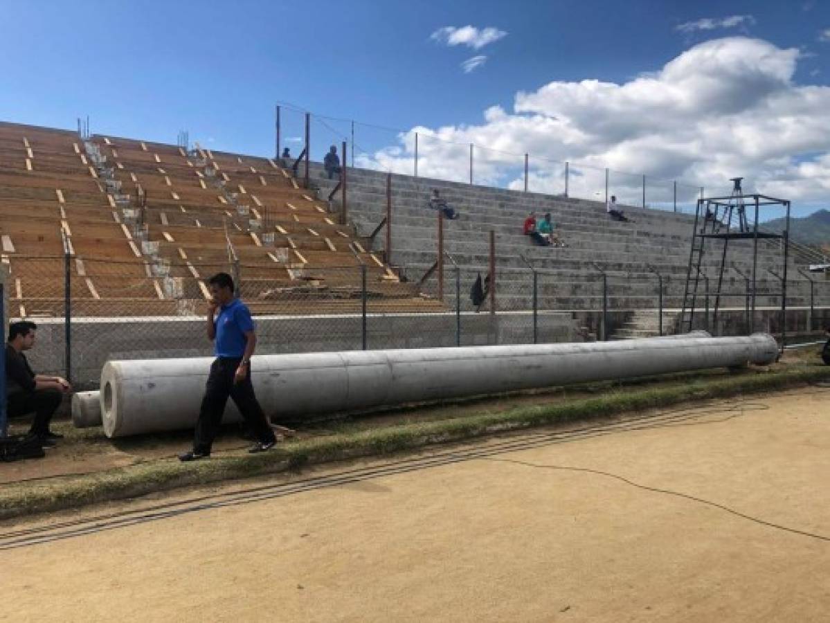 Fotos: Así va la remodelación en el estadio Marcelo Tinoco de Danlí