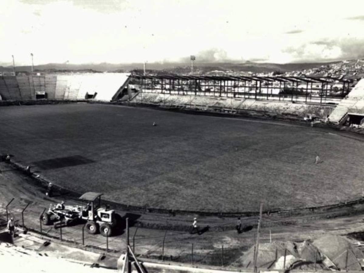 Las fotos inéditas de la última gran remodelación en el Estadio Nacional de Tegucigalpa