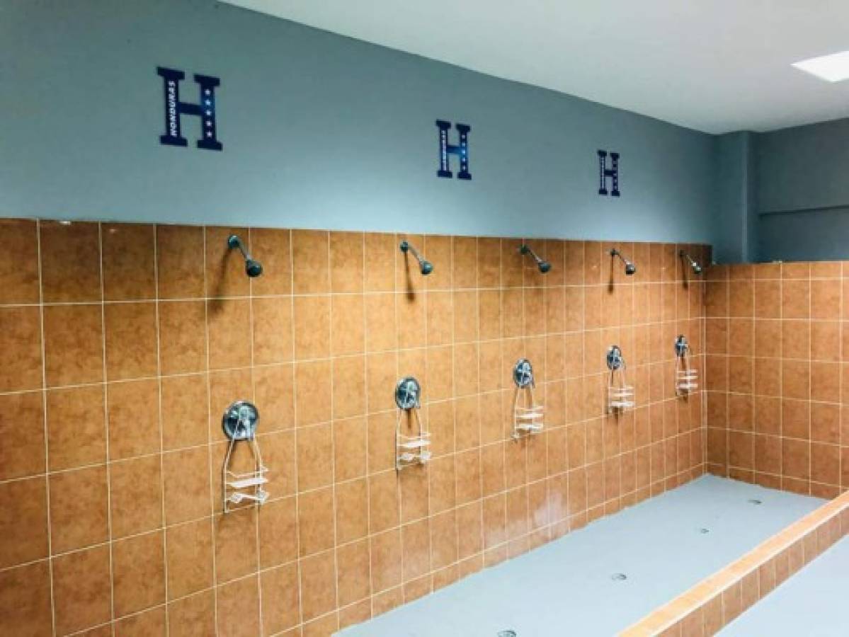 El lindo camerino que estrenará Honduras en el Olímpico; con cocina y sala de juntas