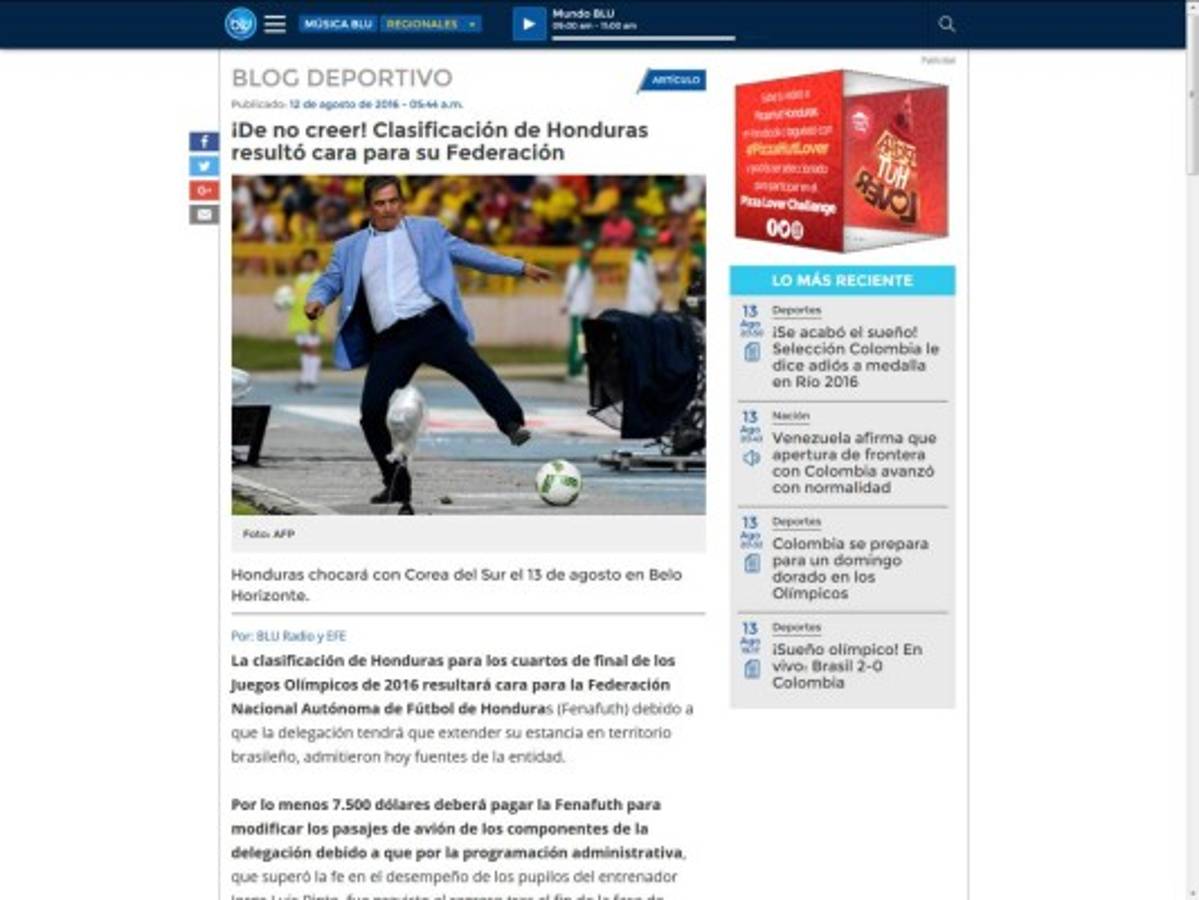 Prensa internacional destaca histórico pase de Honduras: 'De no creer'