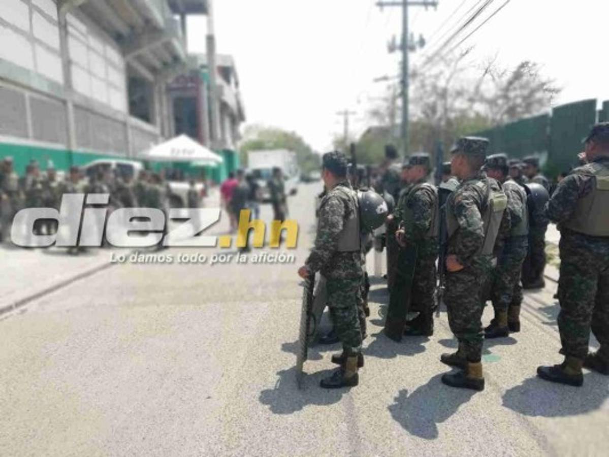 Así militarizan el Yankel previo al clásico sampedrano