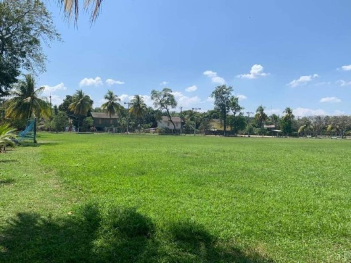 Así lucen las canchas de fútbol de los ex campos bananeros de El Progreso, Yoro