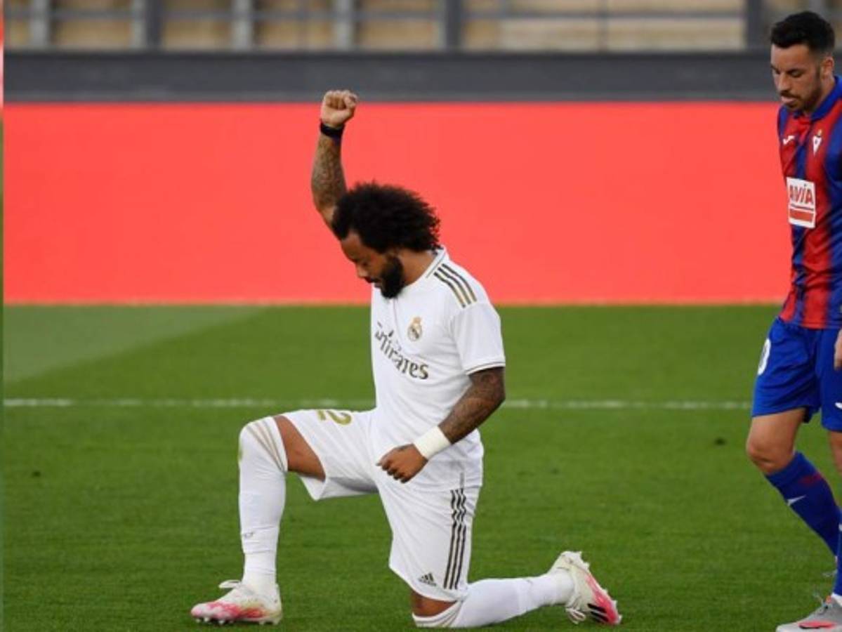 Emotivo gesto de Marcelo con George Floyd y dedicatoria de Ramos en el regreso al fútbol del Real Madrid