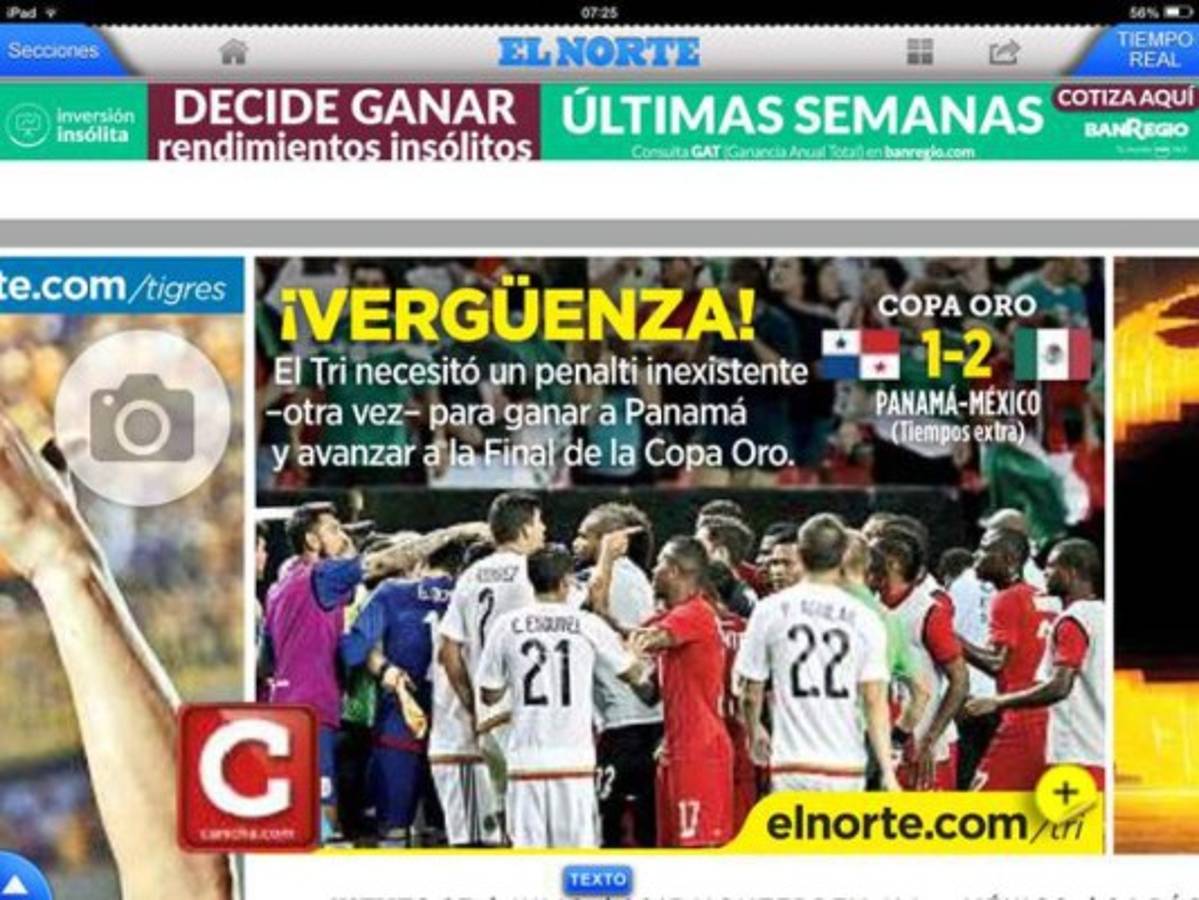 Principales portadas de México, Panamá y el mundo tras el México-Panamá