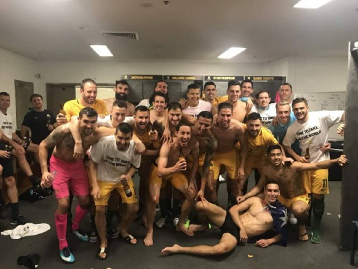 La otra cara de la moneda: Así festejó Australia el pase a Rusia 2018