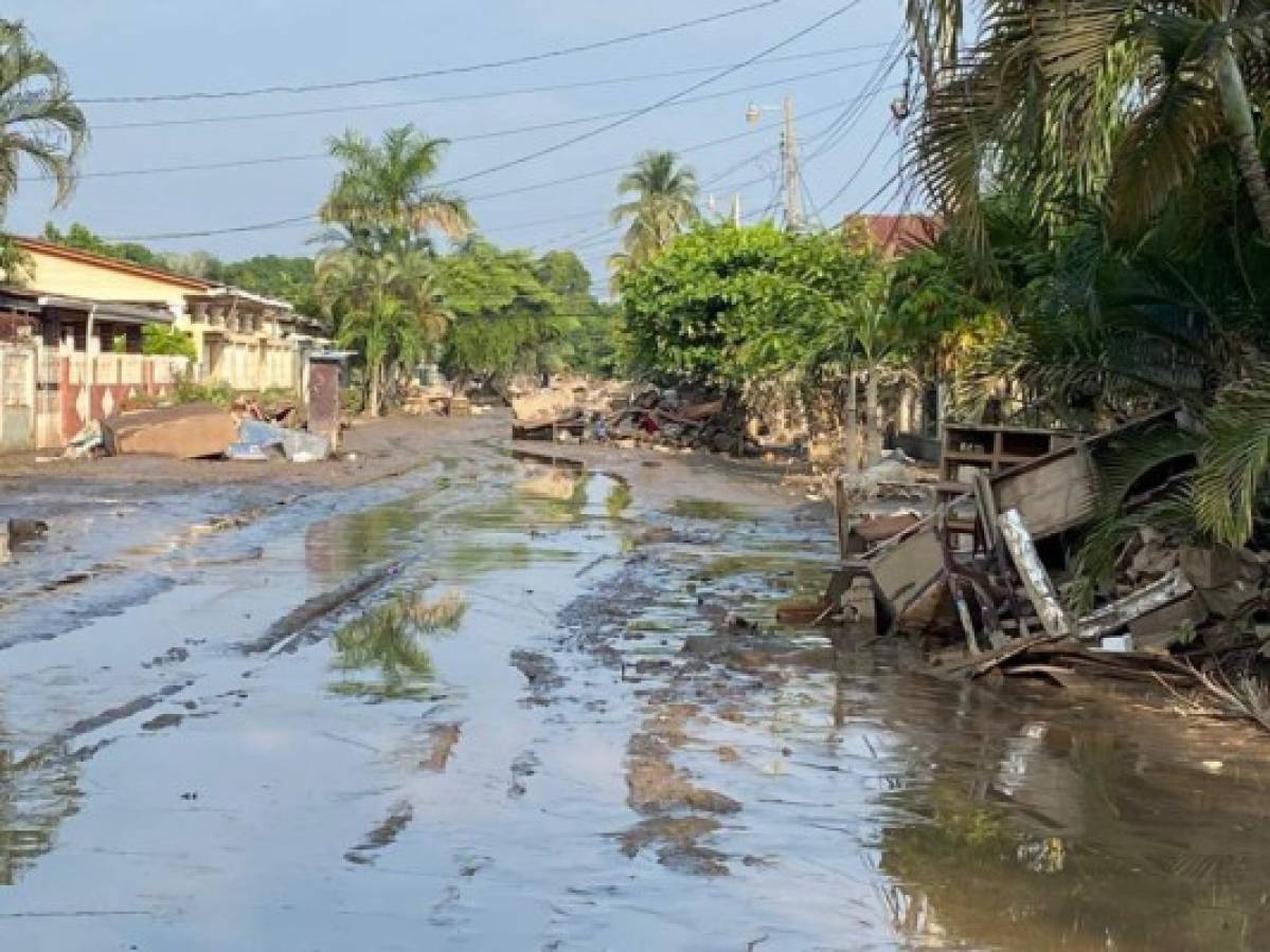 Así se encuentran las colonias de La Lima y Chamelecón tras el huracán Eta