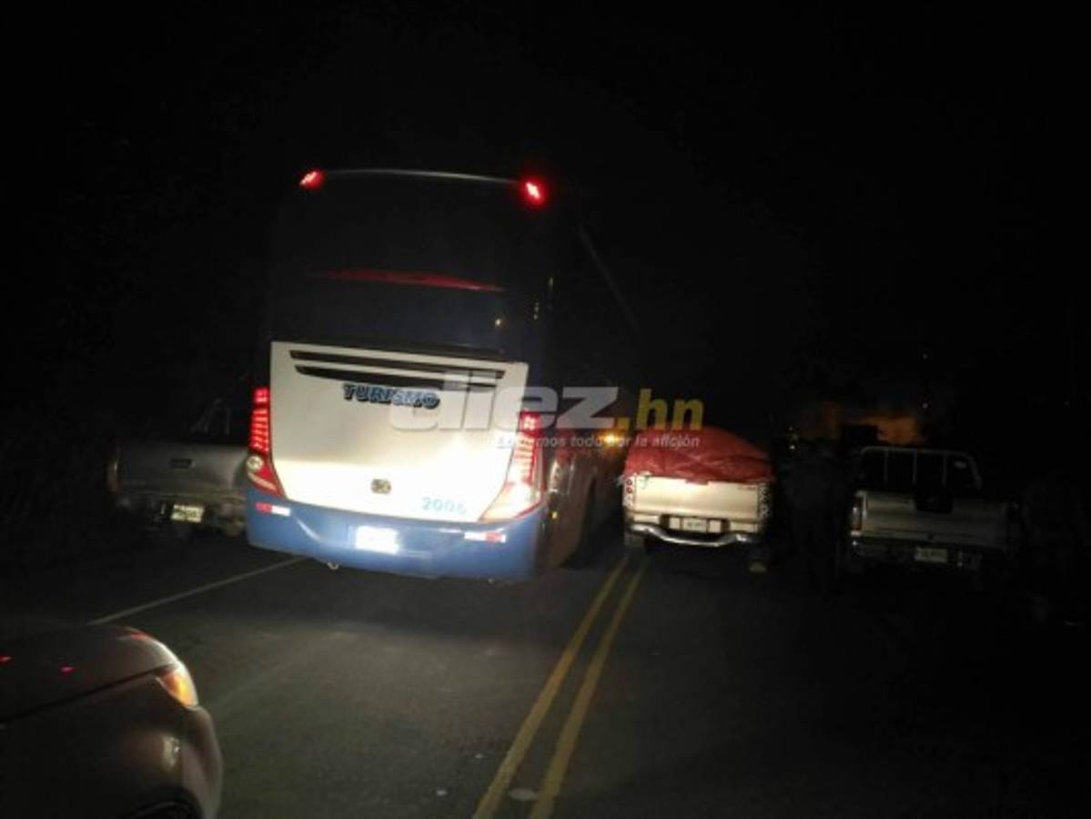 Así ha sido la odisea del Real España atrapado en las tomas de carreteras