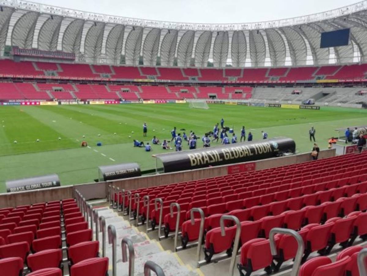 FOTOS: El entreno de Honduras en el Beira-Río previo al juego ante Brasil