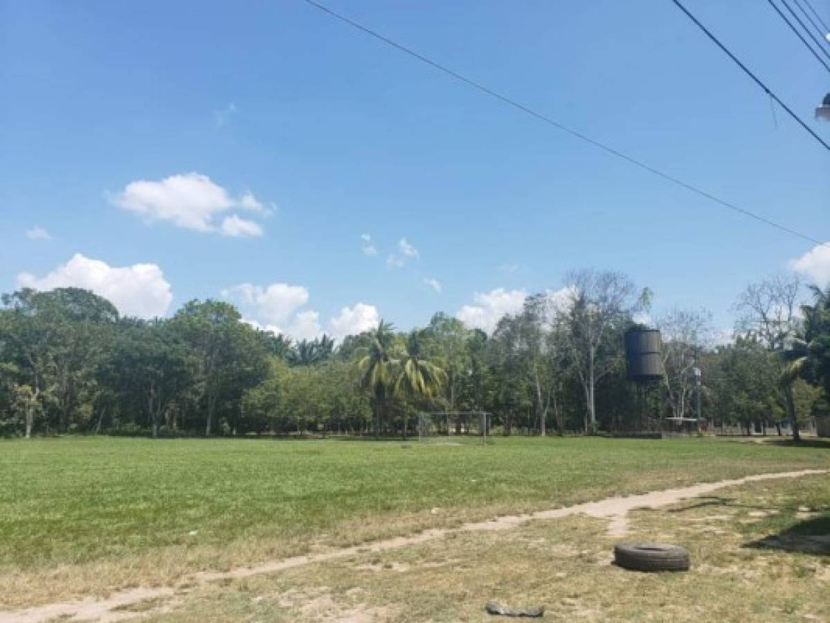 Así lucen las canchas de fútbol de los ex campos bananeros de El Progreso, Yoro