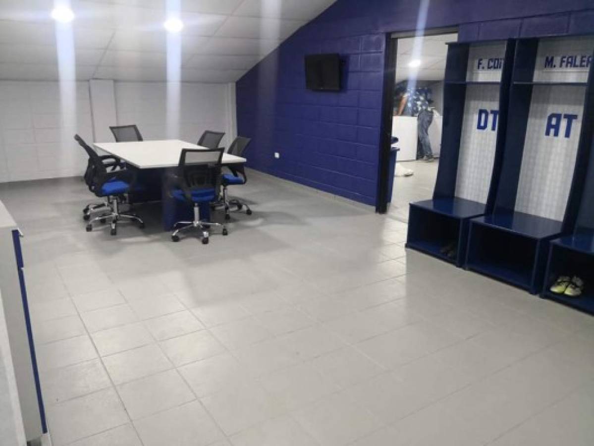 El lindo camerino que estrenará Honduras en el Olímpico; con cocina y sala de juntas