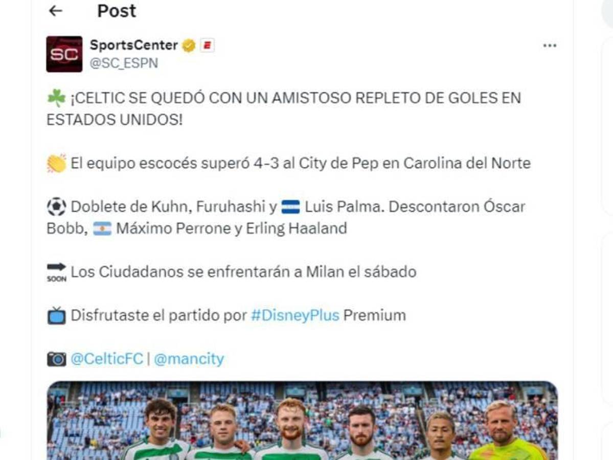 Así reaccionó la prensa tras el gol de Luis Palma al Manchester City y la maldición de Pep Guardiola luego del amistoso