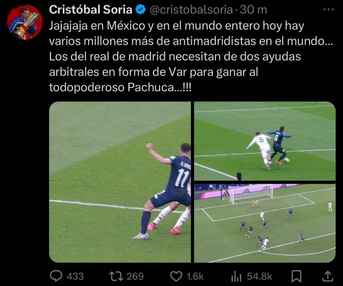 “Un penal regalado y un gol en fuera de juego”: Faitelson, Soria y la prensa reacciona al triunfo del Real Madrid sobre Pachuca