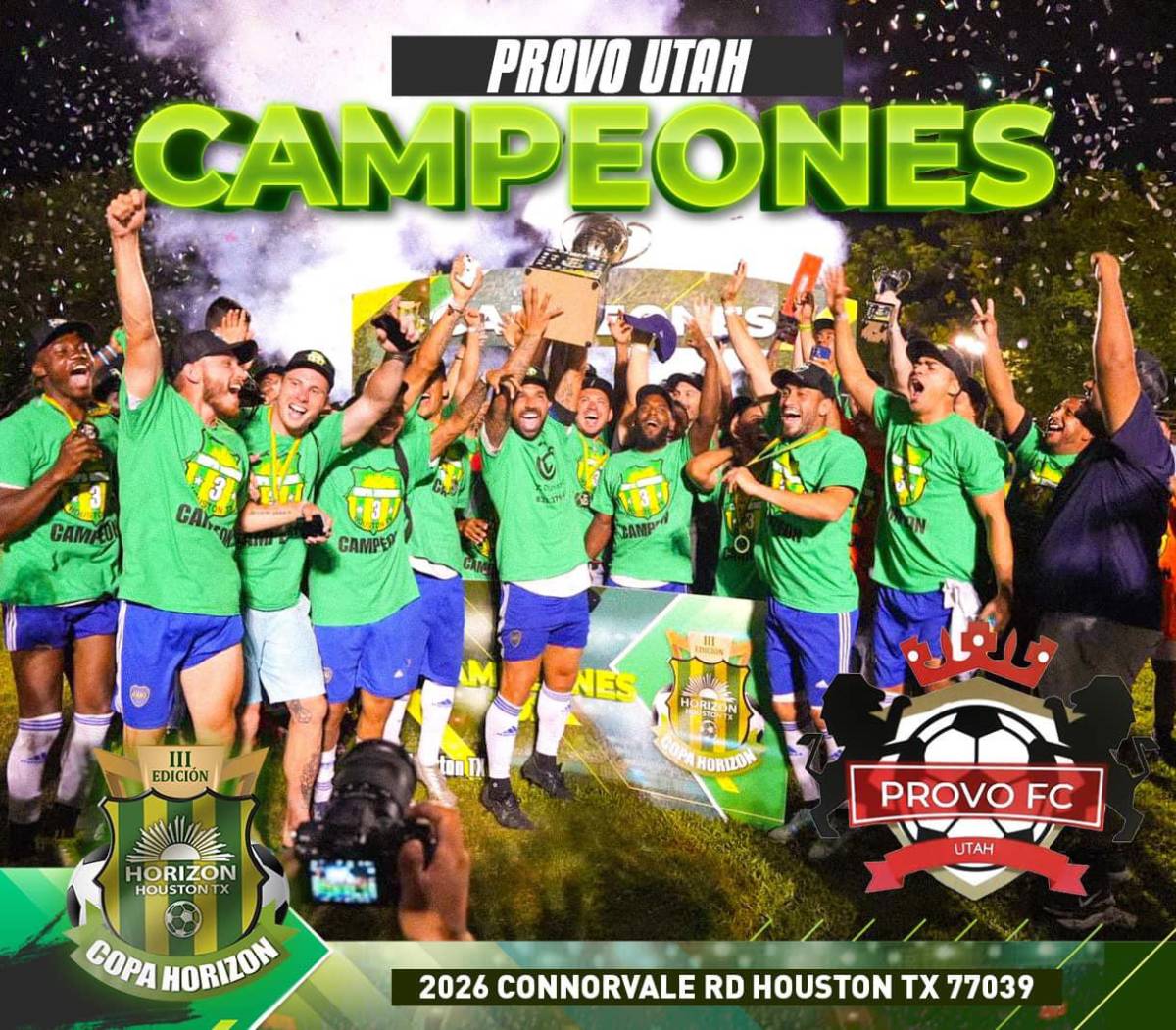 Javier Portillo y hermano mayor de Edwin Solani se coronan campeones de la Copa Horizon en los Estados Unidos