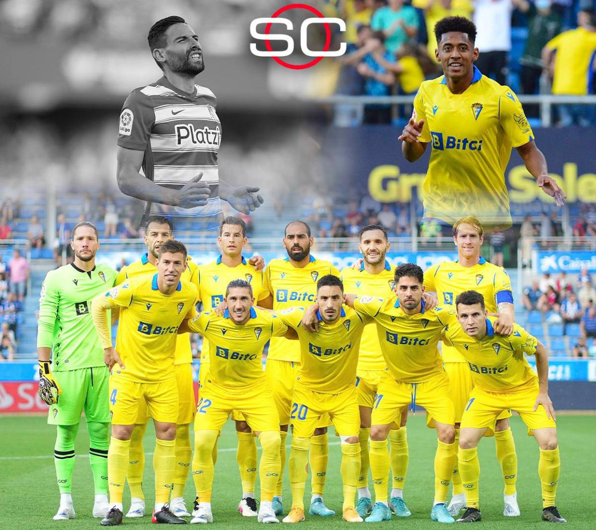 Pone en alto la bandera de Honduras y le dan tremendo beso: Así celebró el Choco Lozano la salvación del Cádiz en la Liga Española