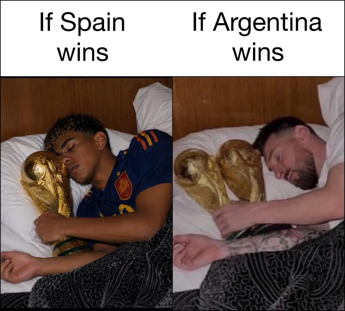 CR7 no se salva y liquidan a Messi: los memes de España campeón