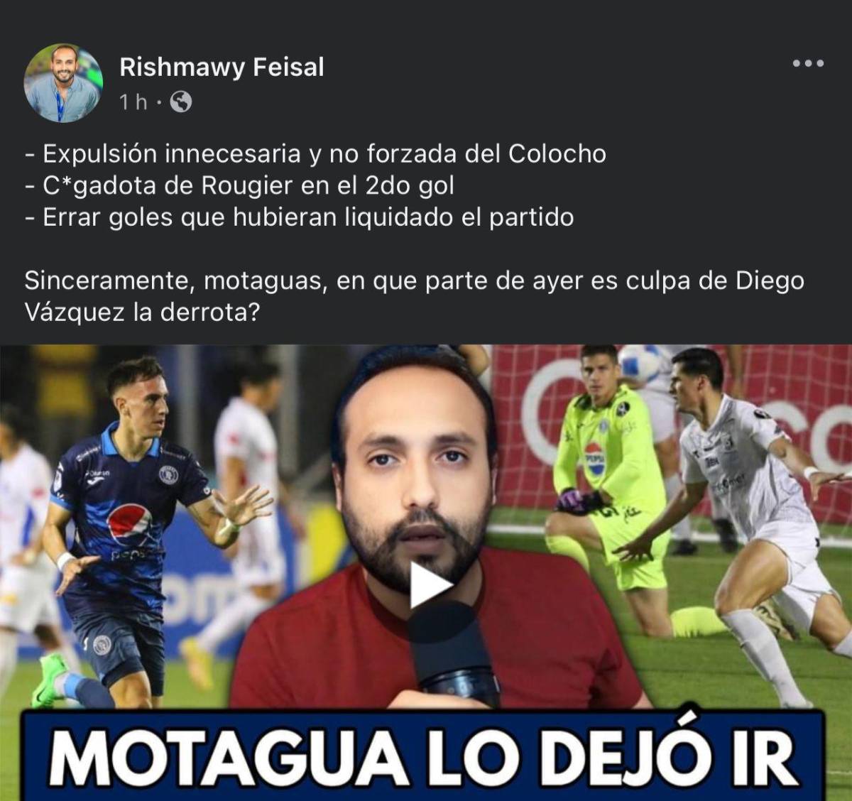 “ADN Diego Vázquez”, “El Colocho es irresponsable”: así reacciona la prensa al empate entre Motagua-Herediano