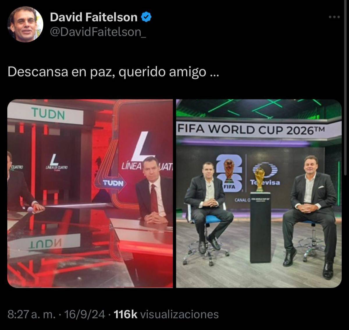 “Querido amigo...”: el último post de André Marín, mensaje de Faitelson y la despedida de los equipos mexicanos