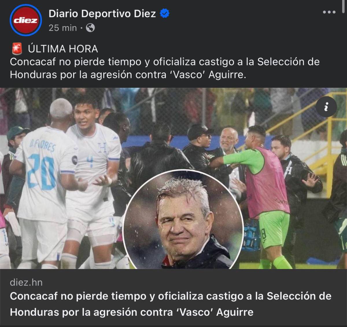 “Salió barato”: la reacción de la prensa hondureña y mexicana al castigo que recibió la ‘H’ tras lo acontecido con Javier Aguirre