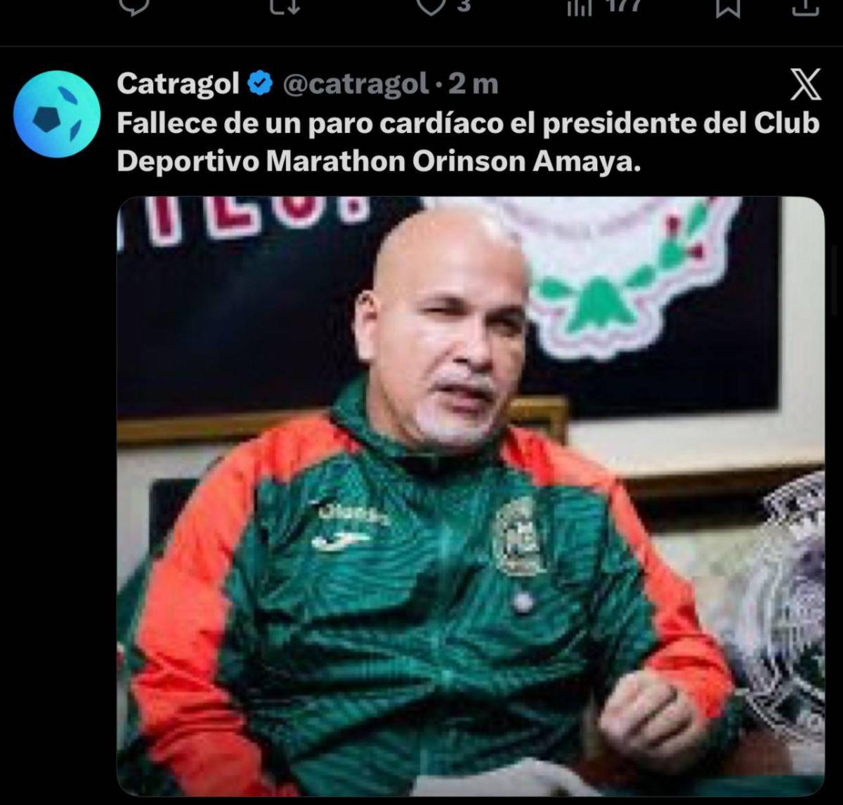 Rely Maradiaga hace promesa: así reacciona la prensa al fallecimiento del presidente de Marathón, Orinson Amaya: Eterno