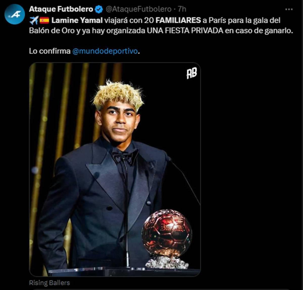 Balón de Oro 2025: se filtra el polémico ganador del premio y todo lo que tiene preparado para celebrar en París