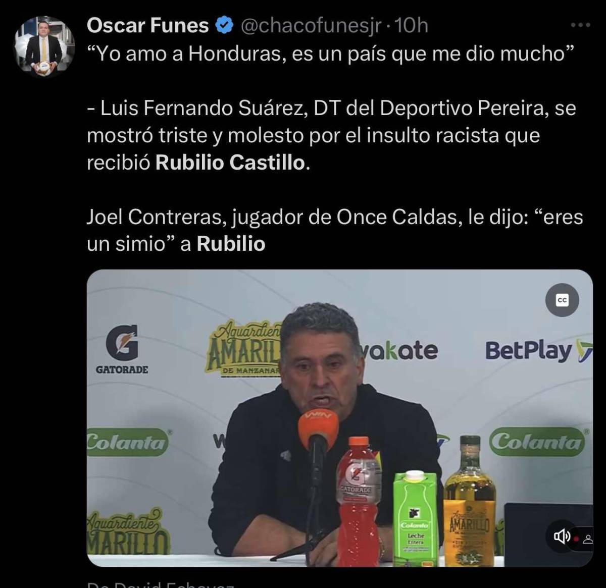 “Una vergüenza” “que asco” “penoso”: así reacciona la prensa de Colombia sobre el caso de racismo que sufrió Rubilio Castillo