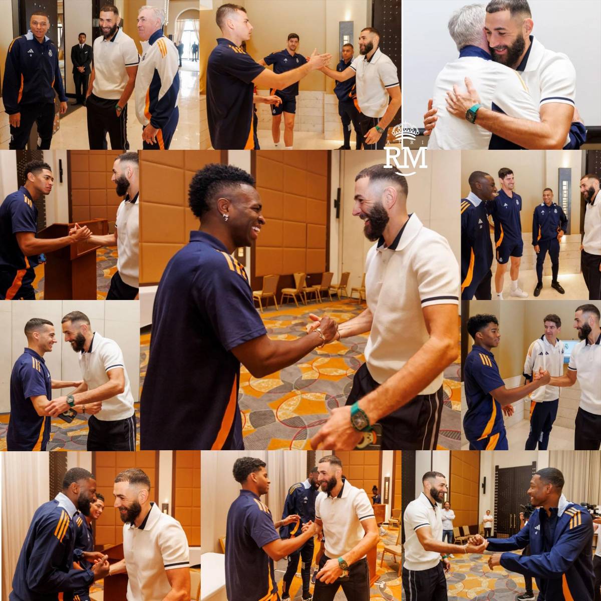 Este mensaje dejó sobre Mbappé: Benzema visitó al Real Madrid para animar su pase a la final de la Supercopa de España