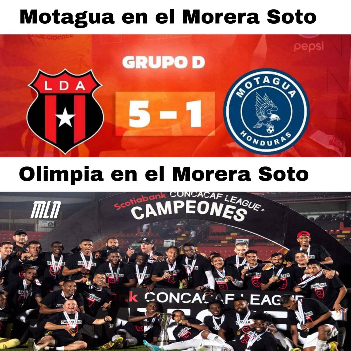 En Olimpia lo gozan: Motagua fue goleado por Alajuelense y los memes hacen pedazos al equipo de Ninrod Medina
