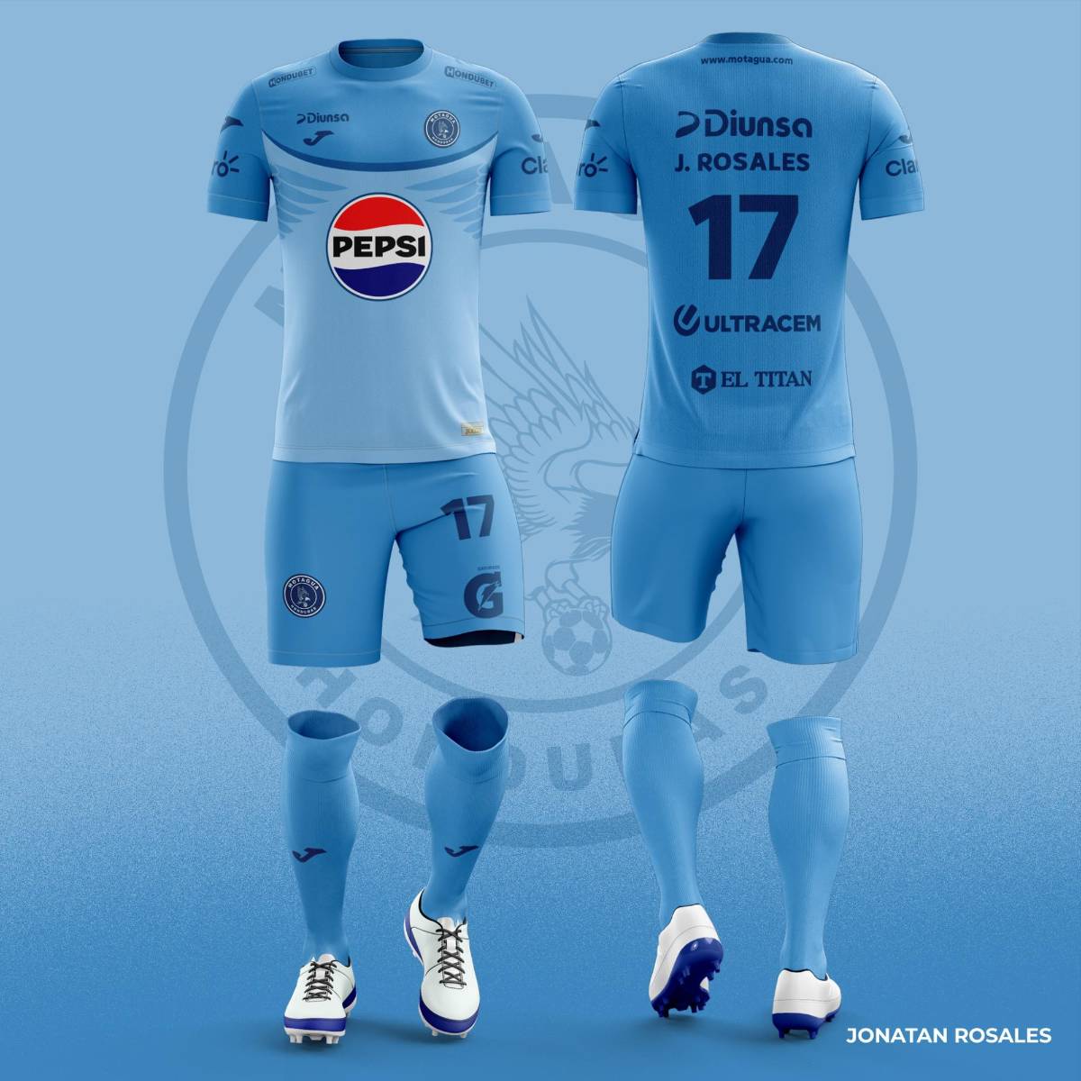 Detalles dorados y novedosos colores: Así son los uniformes que diseñan aficionados de Motagua para la temporada 24-25