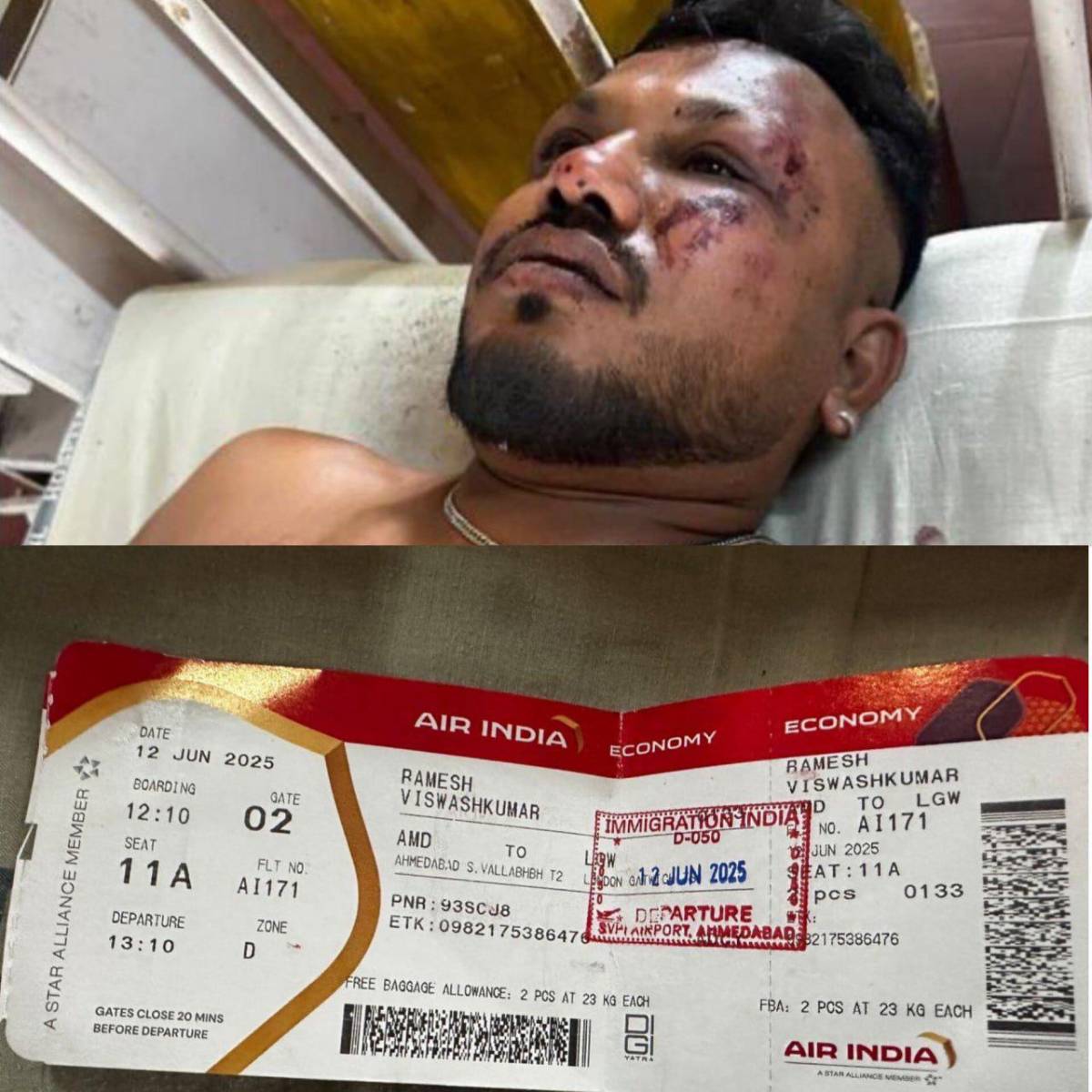 Las desgarradoras imágenes del avión que se estrelló en India y hallan a un sobreviviente: Cuando desperté, había...