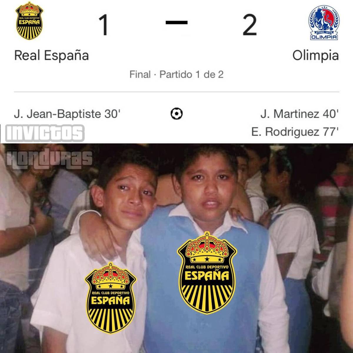 Los memes que dejó la derrota de Real España ante Olimpia en la final de ida: ¡destrozaron a la 'Máquina'!